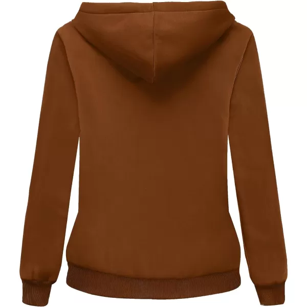 GEEK LIGHTING Hoodies for Women Sherpa Lined Winter Fleece Sweatshirt - Full Zip Up Thick)