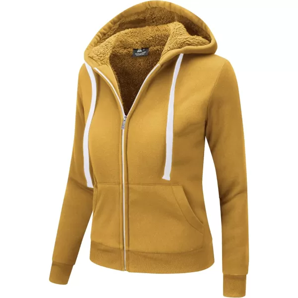 GEEK LIGHTING Hoodies for Women Sherpa Lined Winter Fleece Sweatshirt - Full Zip Up Thick