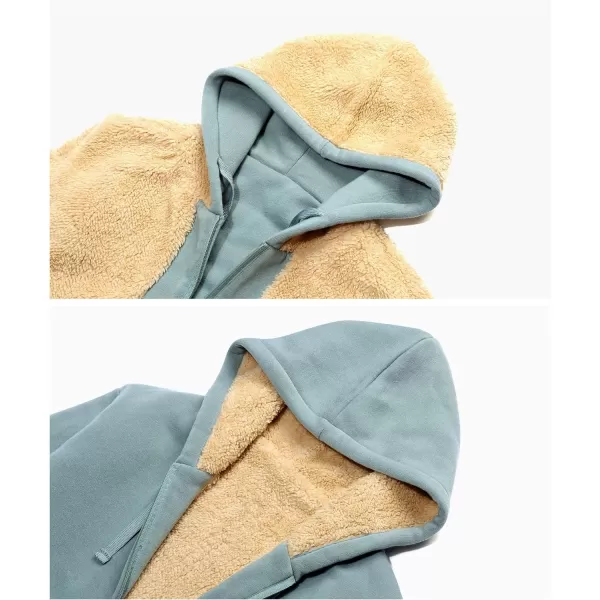 GEEK LIGHTING Hoodies for Women Sherpa Lined Winter Fleece Sweatshirt - Full Zip Up Thick)