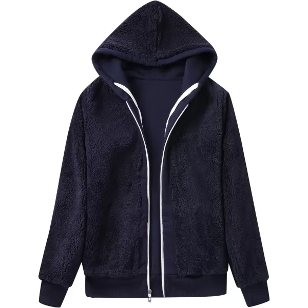 GEEK LIGHTING Hoodies for Women Sherpa Lined Winter Fleece Sweatshirt - Full Zip Up Thick
