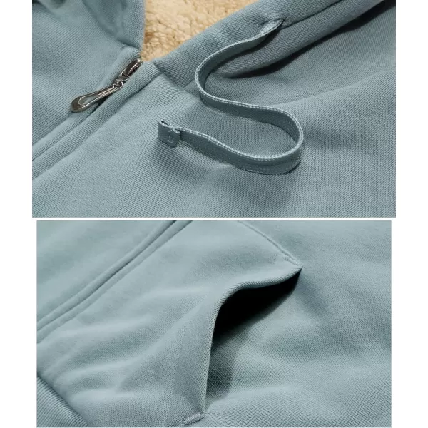 GEEK LIGHTING Hoodies for Women Sherpa Lined Winter Fleece Sweatshirt - Full Zip Up Thick)