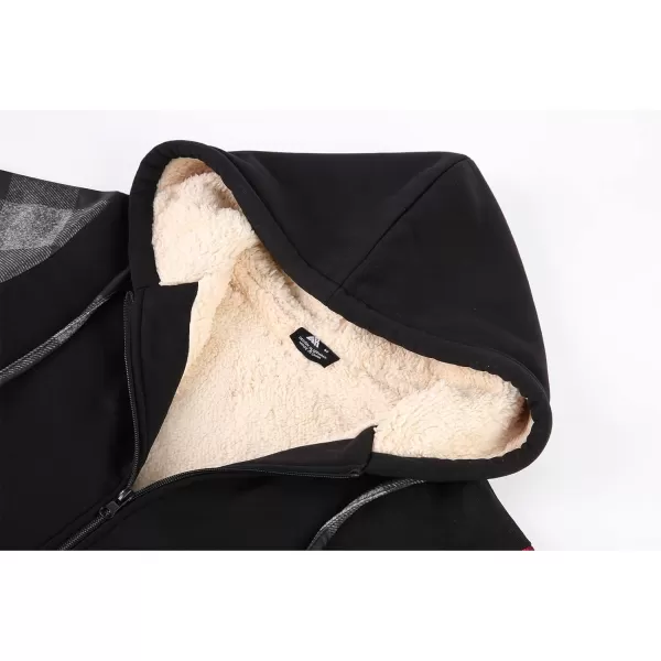 GEEK LIGHTING Hoodies for Women Sherpa Lined Winter Fleece Sweatshirt - Full Zip Up Thick