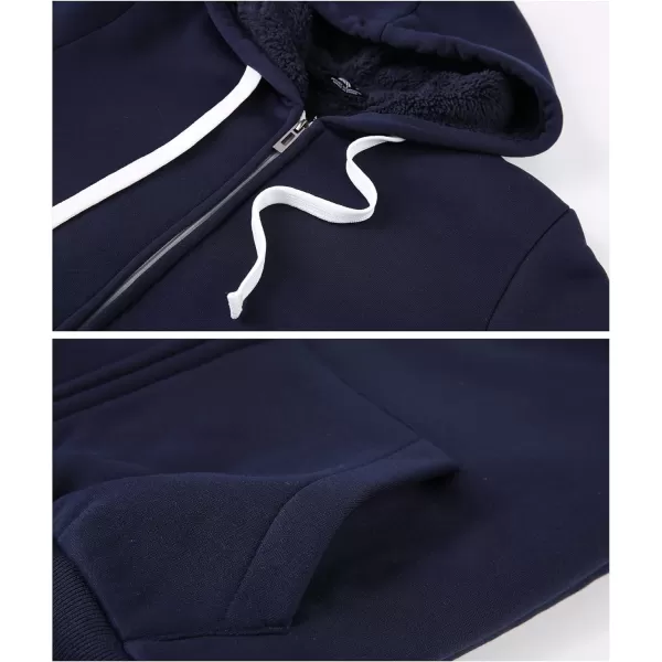 GEEK LIGHTING Hoodies for Women Sherpa Lined Winter Fleece Sweatshirt - Full Zip Up Thick