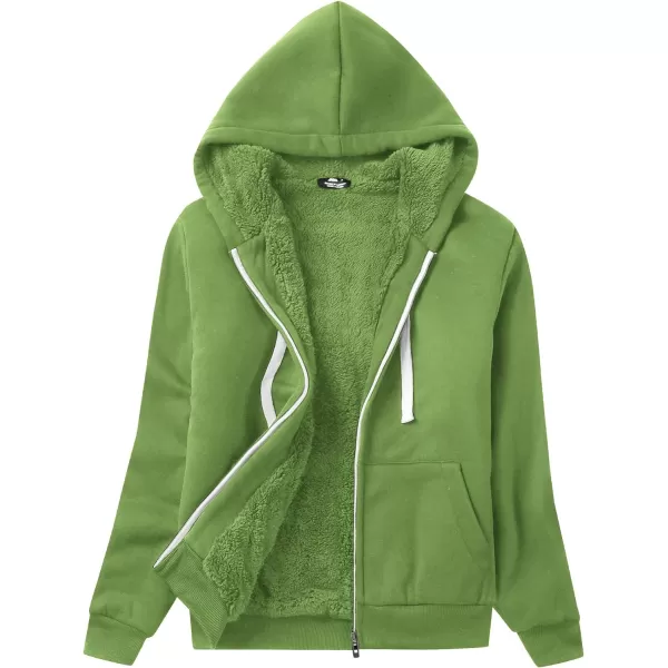 GEEK LIGHTING Hoodies for Women Sherpa Lined Winter Fleece Sweatshirt - Full Zip Up Thick