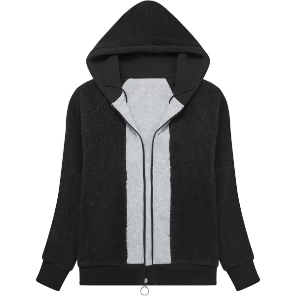 GEEK LIGHTING Hoodies for Women Sherpa Lined Winter Fleece Sweatshirt - Full Zip Up Thick