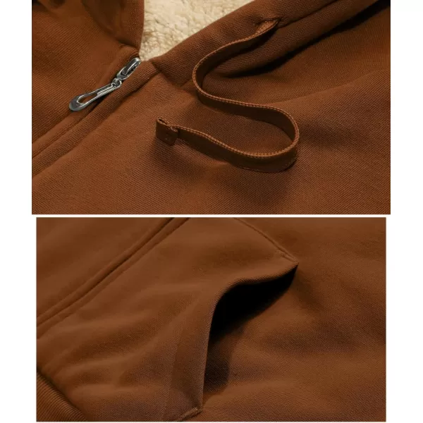 GEEK LIGHTING Hoodies for Women Sherpa Lined Winter Fleece Sweatshirt - Full Zip Up Thick)