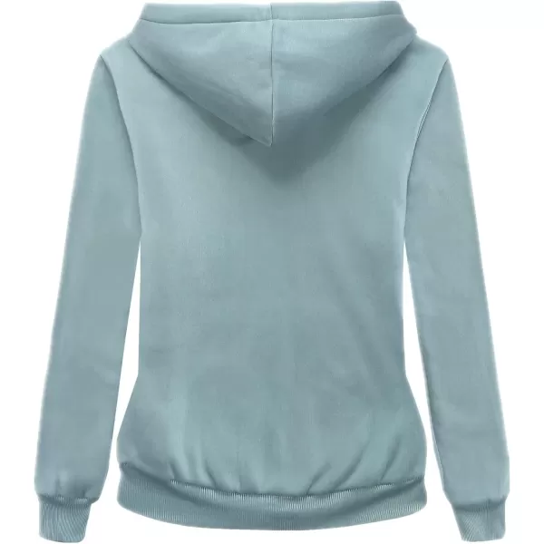 GEEK LIGHTING Hoodies for Women Sherpa Lined Winter Fleece Sweatshirt - Full Zip Up Thick)