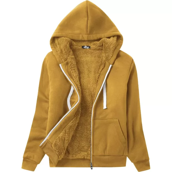 GEEK LIGHTING Hoodies for Women Sherpa Lined Winter Fleece Sweatshirt - Full Zip Up Thick