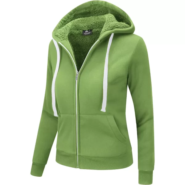 GEEK LIGHTING Hoodies for Women Sherpa Lined Winter Fleece Sweatshirt - Full Zip Up Thick