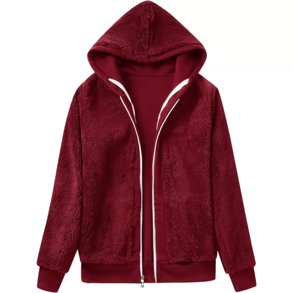 GEEK LIGHTING Hoodies for Women Sherpa Lined Winter Fleece Sweatshirt - Full Zip Up Thick