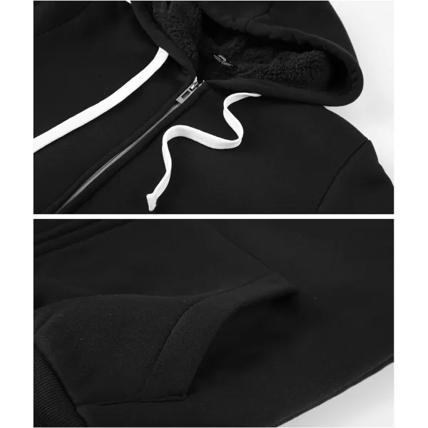 GEEK LIGHTING Hoodies for Women Sherpa Lined Winter Fleece Sweatshirt - Full Zip Up Thick