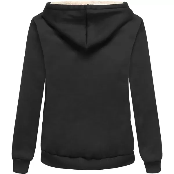 GEEK LIGHTING Hoodies for Women Sherpa Lined Winter Fleece Sweatshirt - Full Zip Up Thick)