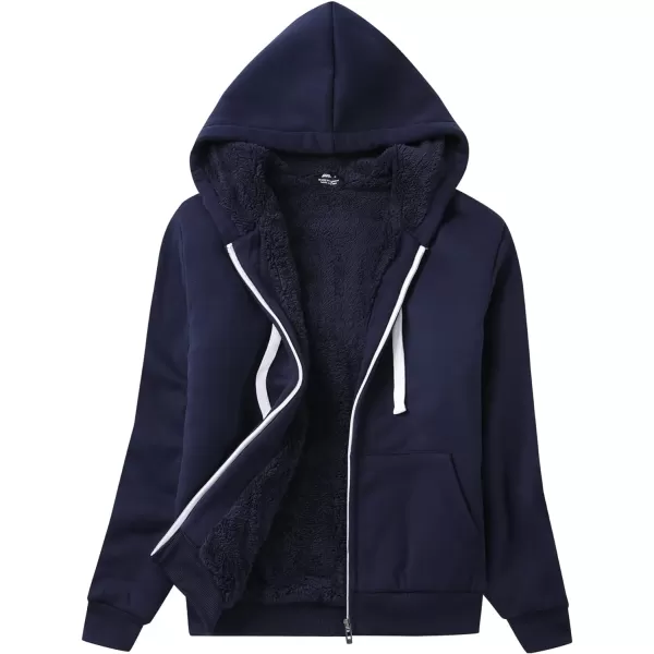 GEEK LIGHTING Hoodies for Women Sherpa Lined Winter Fleece Sweatshirt - Full Zip Up Thick