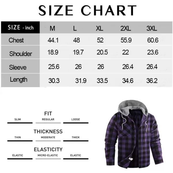 GEEK LIGHTING Men's Flannel Shirt Plaid Hoodie Long Sleeve Fall Casual Button Down Shirts Jacket