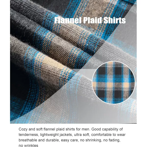 GEEK LIGHTING Men's Flannel Shirt Plaid Hoodie Long Sleeve Fall Casual Button Down Shirts Jacket