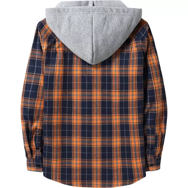 GEEK LIGHTING Men's Flannel Shirt Plaid Hoodie Long Sleeve Fall Casual Button Down Shirts Jacket