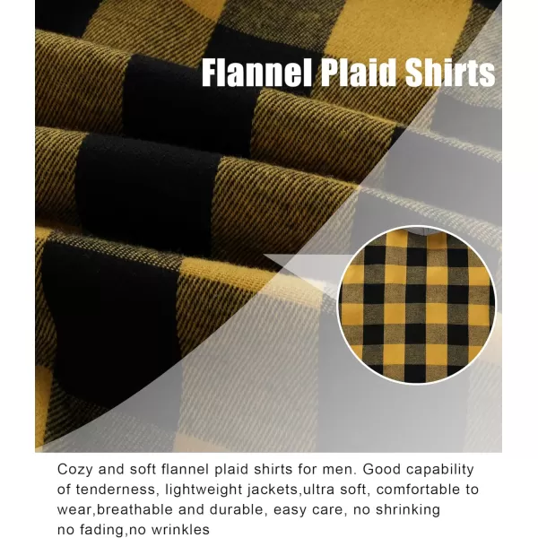 GEEK LIGHTING Men's Flannel Shirt Plaid Hoodie Long Sleeve Fall Casual Button Down Shirts Jacket