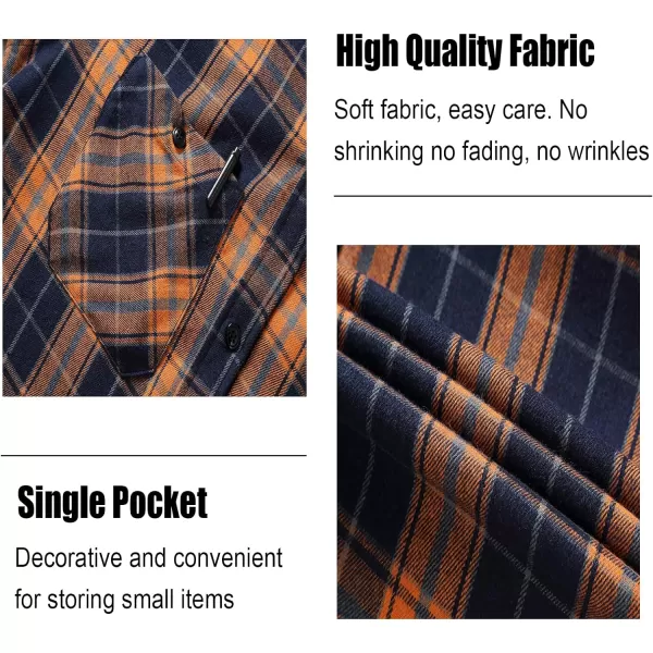 GEEK LIGHTING Men's Flannel Shirt Plaid Hoodie Long Sleeve Fall Casual Button Down Shirts Jacket
