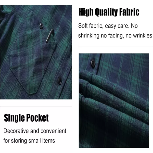 GEEK LIGHTING Men's Flannel Shirt Plaid Hoodie Long Sleeve Fall Casual Button Down Shirts Jacket