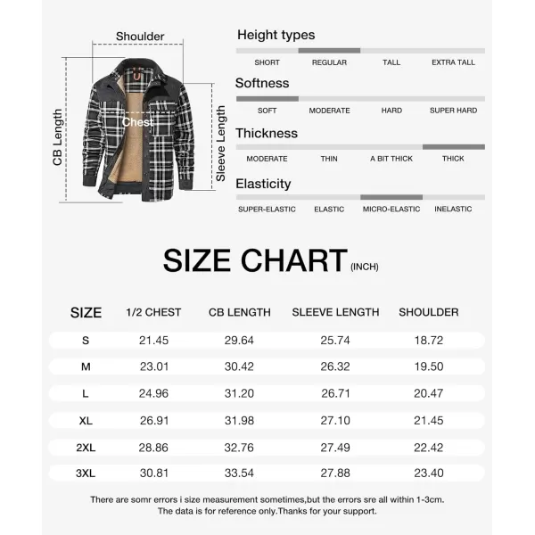 GEEK LIGHTING Men's Flannel Shirts Jacket Sherpa Lined Fleece Plaid Hoodie Long Sleeve Winter Warm Coat