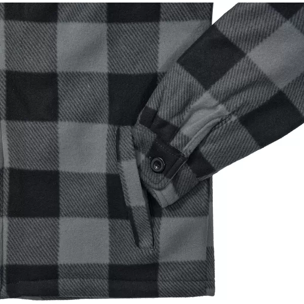GEEK LIGHTING Men's Flannel Shirts Jacket Sherpa Lined Fleece Plaid Hoodie Long Sleeve Winter Warm Coat