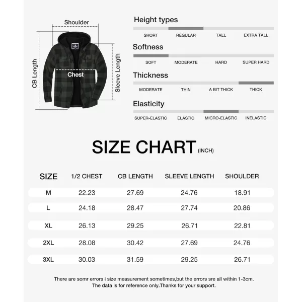 GEEK LIGHTING Men's Flannel Shirts Jacket Sherpa Lined Fleece Plaid Hoodie Long Sleeve Winter Warm Coat