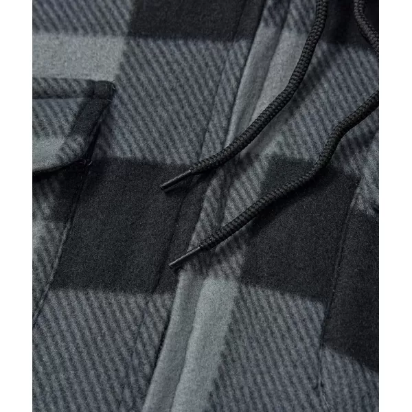 GEEK LIGHTING Men's Flannel Shirts Jacket Sherpa Lined Fleece Plaid Hoodie Long Sleeve Winter Warm Coat