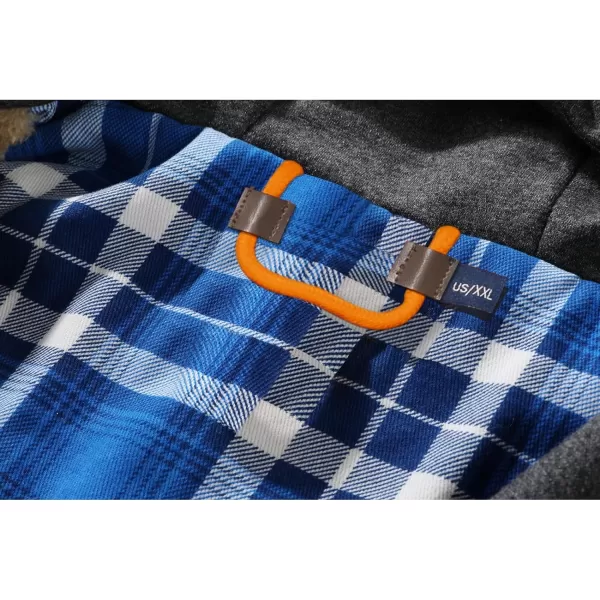 GEEK LIGHTING Men's Flannel Shirts Jacket Sherpa Lined Fleece Plaid Hoodie Long Sleeve Winter Warm Coat