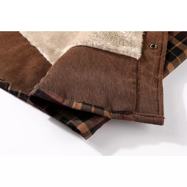 GEEK LIGHTING Men's Flannel Shirts Jacket Sherpa Lined Fleece Plaid Hoodie Long Sleeve Winter Warm Coat
