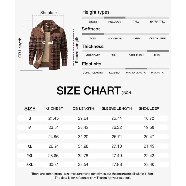 GEEK LIGHTING Men's Flannel Shirts Jacket Sherpa Lined Fleece Plaid Hoodie Long Sleeve Winter Warm Coat