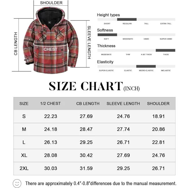 GEEK LIGHTING Men's Flannel Shirts Jacket Sherpa Lined Fleece Plaid Hoodie Long Sleeve Winter Warm Coat