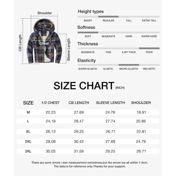 GEEK LIGHTING Men's Flannel Shirts Jacket Sherpa Lined Fleece Plaid Hoodie Long Sleeve Winter Warm Coat
