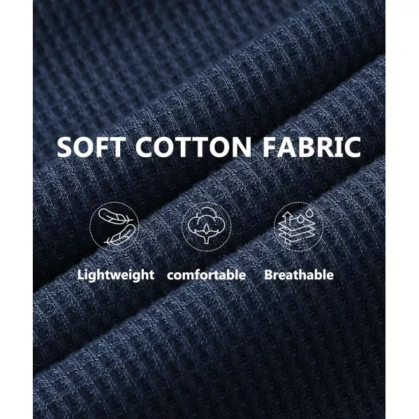 GEEK LIGHTING Men's Long Sleeve Henley Shirt Casual Button Basic T Shirts Regular Fit Neck Tee
