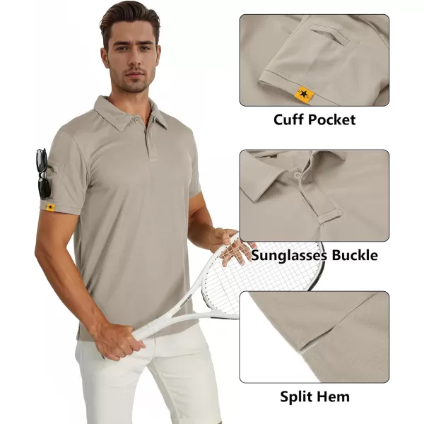 GEEK LIGHTING Mens Polo Shirt Sport Casual Short Sleeve Golf Tennis T-Shirt