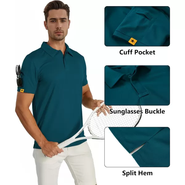 GEEK LIGHTING Mens Polo Shirt Sport Casual Short Sleeve Golf Tennis T-Shirt