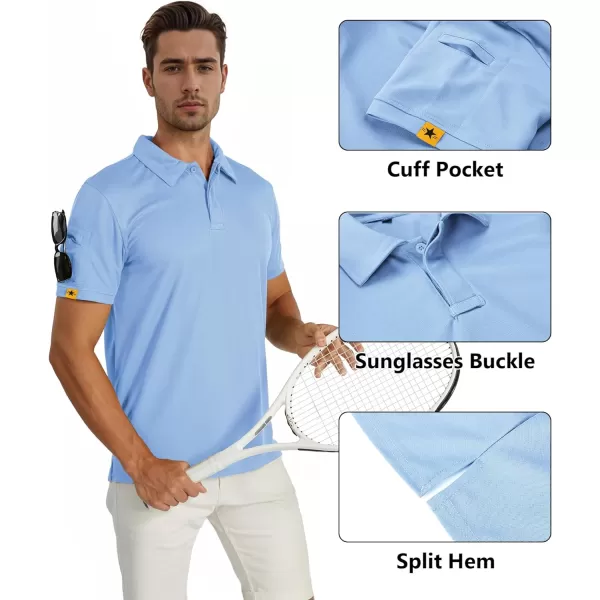 GEEK LIGHTING Mens Polo Shirt Sport Casual Short Sleeve Golf Tennis T-Shirt