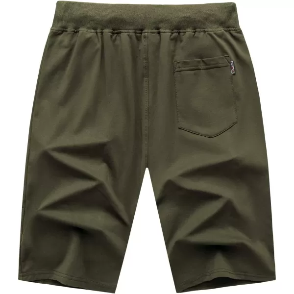 GEEK LIGHTING Mens Shorts Casual Comfortable Workout Shorts Drawstring Zipper Pockets Elastic Waist