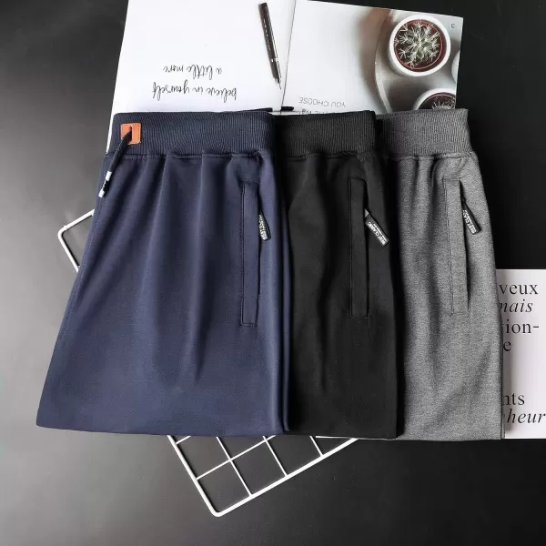 GEEK LIGHTING Mens Shorts Casual Comfortable Workout Shorts Drawstring Zipper Pockets Elastic Waist