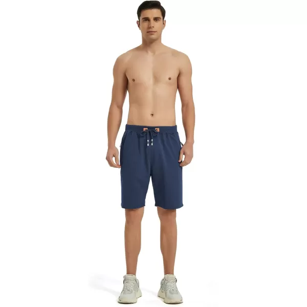 GEEK LIGHTING Mens Shorts Casual Comfortable Workout Shorts Drawstring Zipper Pockets Elastic Waist