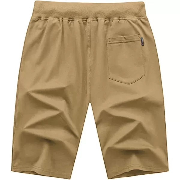 GEEK LIGHTING Mens Shorts Casual Comfortable Workout Shorts Drawstring Zipper Pockets Elastic Waist