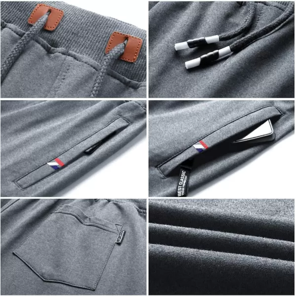 GEEK LIGHTING Mens Shorts Casual Comfortable Workout Shorts Drawstring Zipper Pockets Elastic Waist