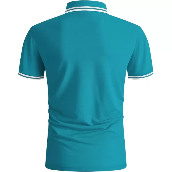 GEEK LIGHTING Polo Shirts for Men Short Sleeve Summer Causal Collared Golf Tennis T-Shirt