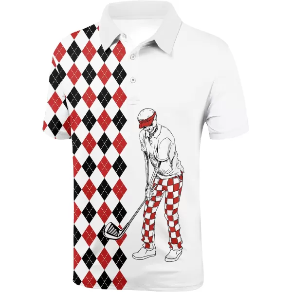 GEEK LIGHTING Polo Shirts for Men Short Sleeve Summer Causal Collared Golf Tennis T-Shirt