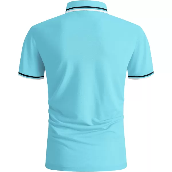GEEK LIGHTING Polo Shirts for Men Short Sleeve Summer Causal Collared Golf Tennis T-Shirt