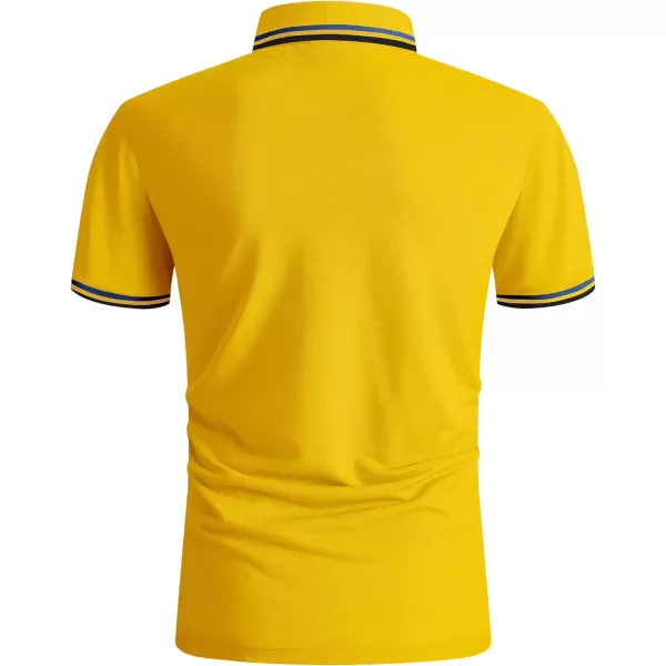GEEK LIGHTING Polo Shirts for Men Short Sleeve Summer Causal Collared Golf Tennis T-Shirt