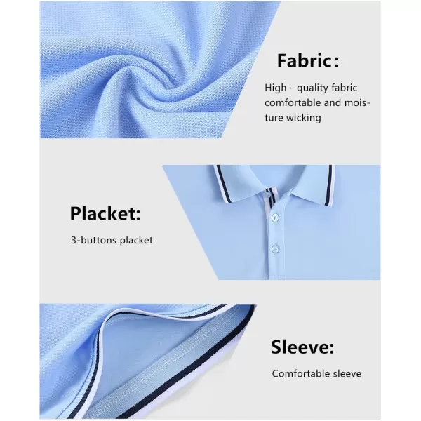 GEEK LIGHTING Polo Shirts for Men Short Sleeve Summer Causal Collared Golf Tennis T-Shirt