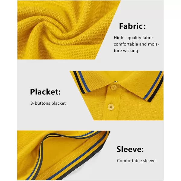 GEEK LIGHTING Polo Shirts for Men Short Sleeve Summer Causal Collared Golf Tennis T-Shirt