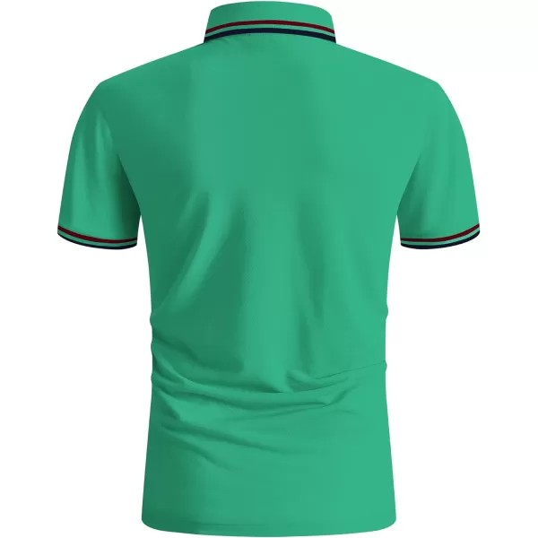 GEEK LIGHTING Polo Shirts for Men Short Sleeve Summer Causal Collared Golf Tennis T-Shirt