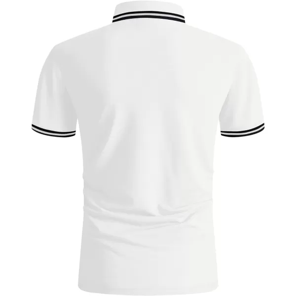 GEEK LIGHTING Polo Shirts for Men Short Sleeve Summer Causal Collared Golf Tennis T-Shirt