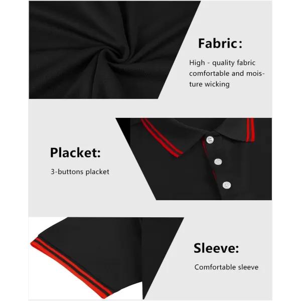 GEEK LIGHTING Polo Shirts for Men Short Sleeve Summer Causal Collared Golf Tennis T-Shirt